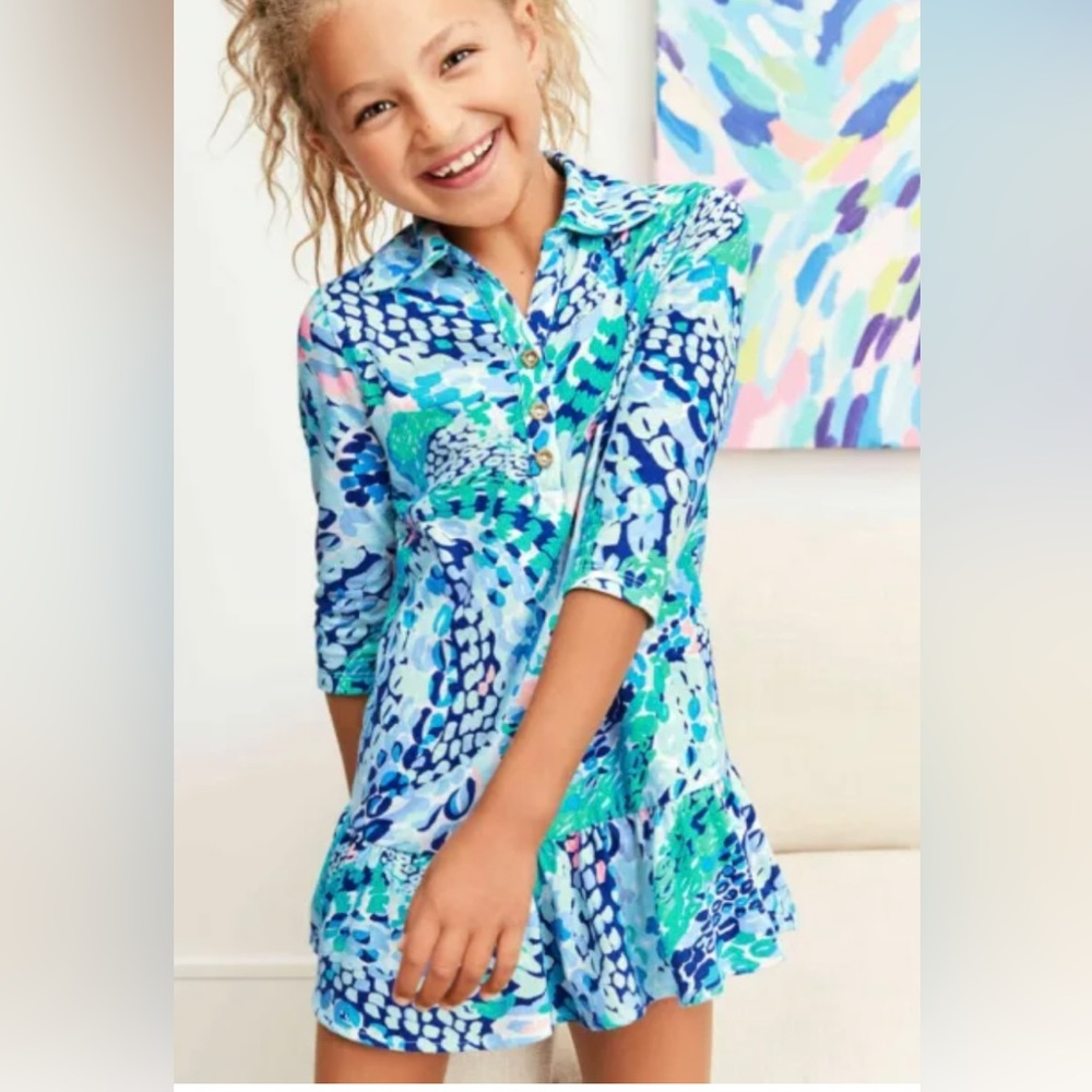 Lilly Pulitzer Amelia Polo Dress Wave After Wave